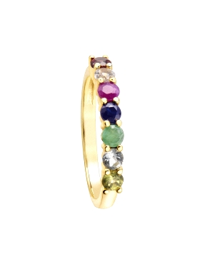 ANILLO DURAN EXCUSE ARCO IRIS PLATA