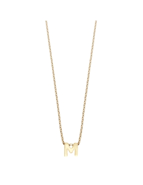 COLGANTE DURAN ALPHABET  PLATA/GOLD INICIAL M