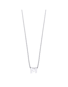 COLLAR DURAN ALPHABET PLATA INICIAL M