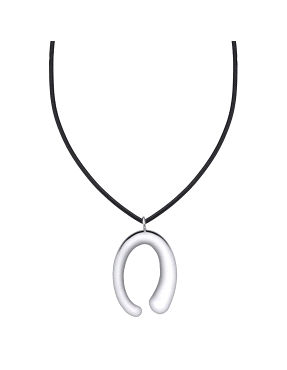 COLLAR DURAN EXCUSE ASYMMETRIC PLATA LEY