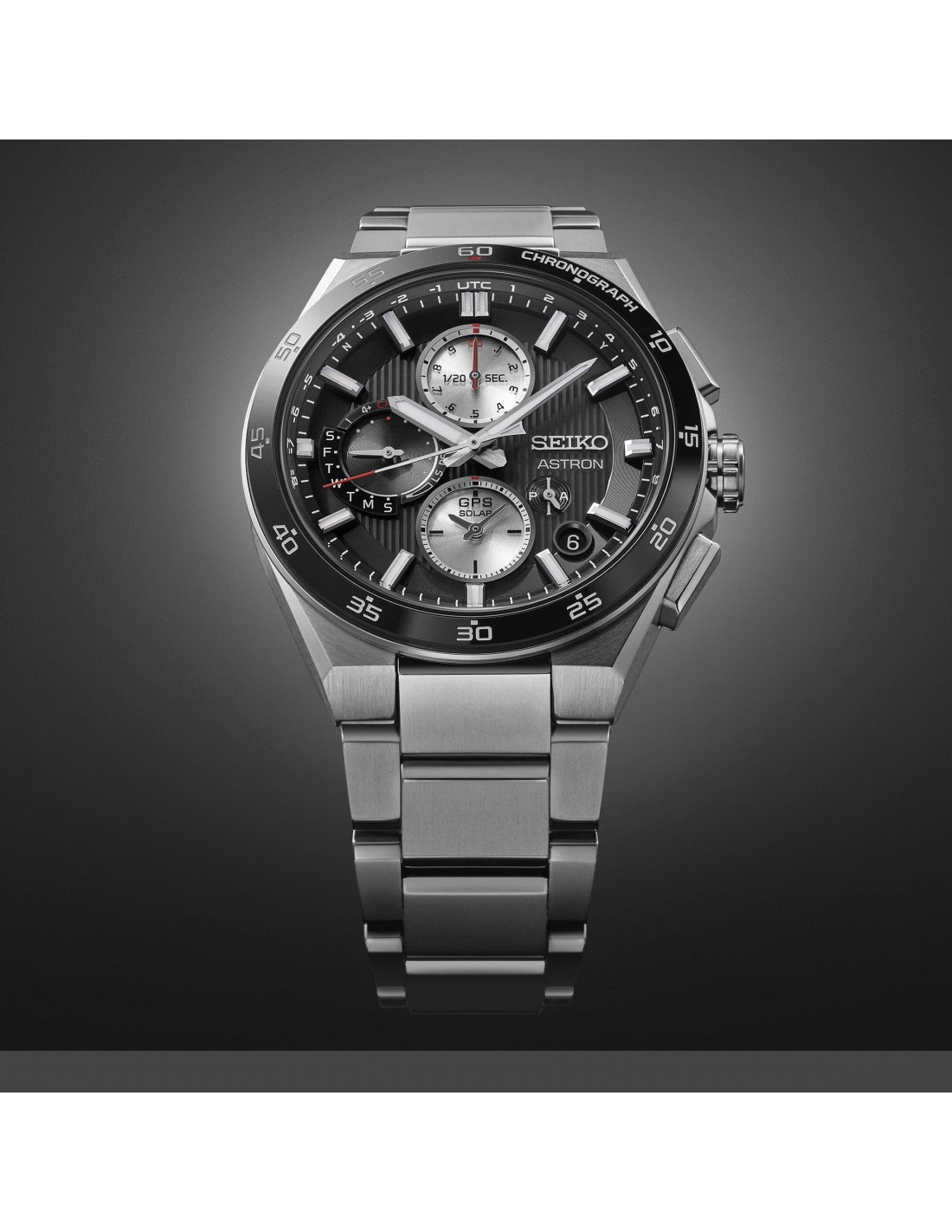 Seiko astron titanio gps solar dual-time chronograph calibre 5x83