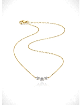 Gargantilla STAR Oro Ley 18k con diamantes                                                          