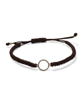 PULSERA TWIST MACRAME ORO AMARILLO DE 18K CON DIAMANTES