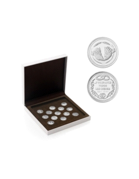 ARRAS BODA BIBLICAS PLATA LEY  20MM CON ESTUCHE