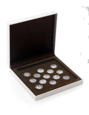 ARRAS BODA PLATA LEY PAPAS-REYES18MM CON ESTUCHE