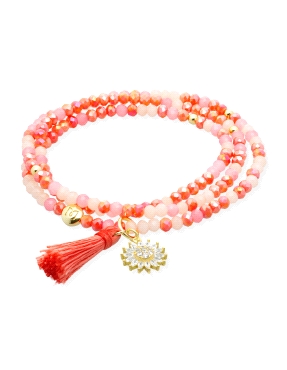 PULSERA ZEN PEACH SOL PLATA DORADA