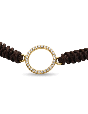 PULSERA TWIST MACRAME ORO AMARILLO DE 18K CON DIAMANTES 2