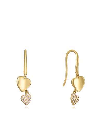 PENDIENTES VICEROY JEWELS LOVE PLATA LEY IP GOLD Y CIRCONITAS